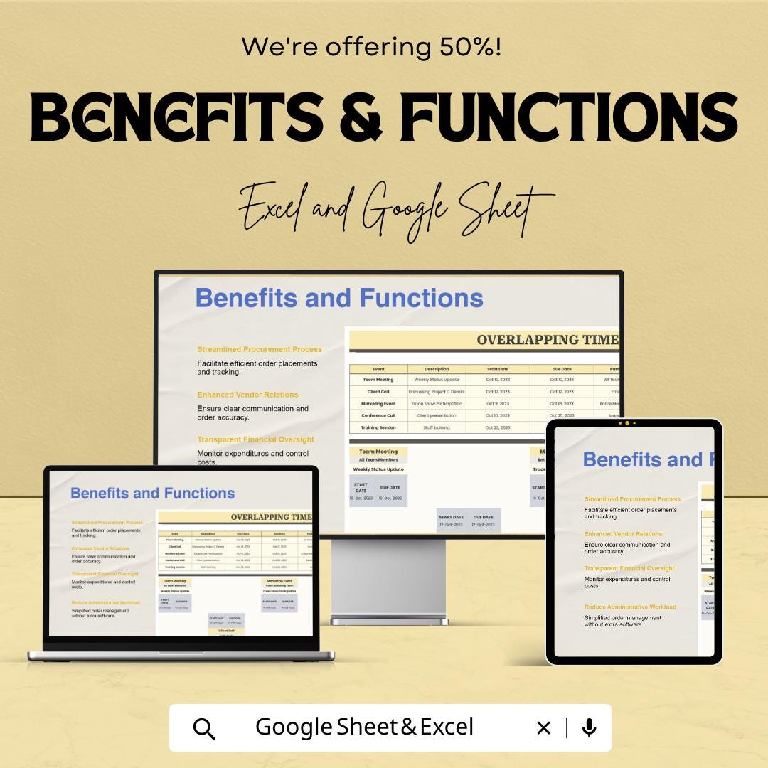 Overlapping Timeline Template | Project Timeline Spreadsheet | Gantt Chart Tracker | Excel Google Sheets | Multi Project Schedule Planner
