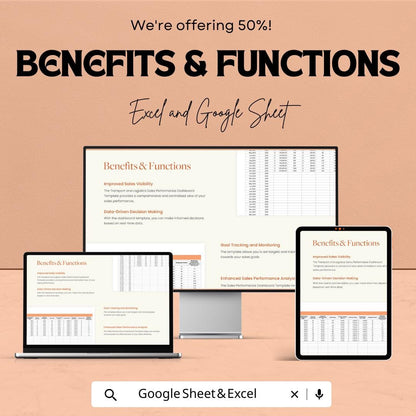 Transport and Logistics Sales Performance Dashboard Template | Sales KPI Tracking Spreadsheet | Revenue & Shipment Analysis
