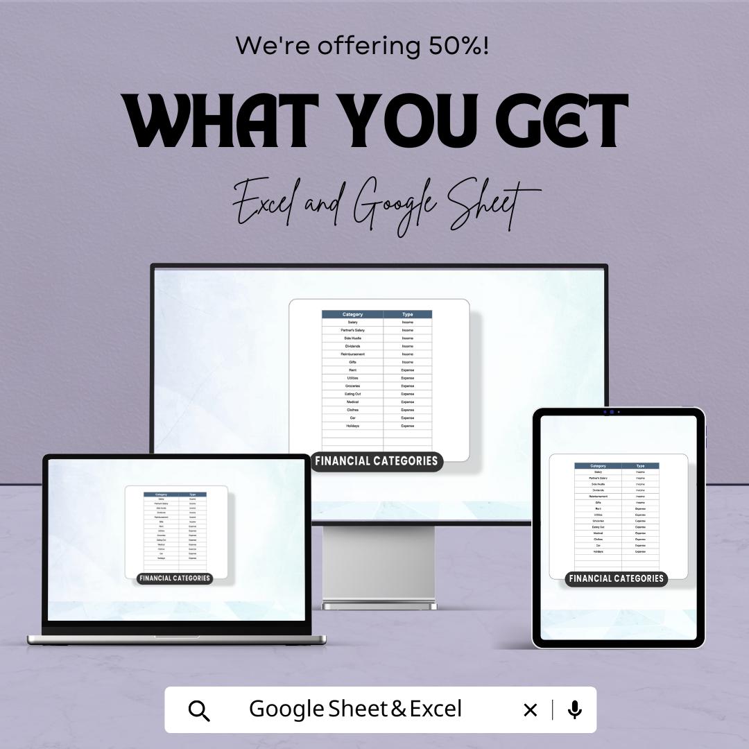Finance Project Template | Project Budget Planner | Cost Forecasting Spreadsheet | Expense Tracking Sheet