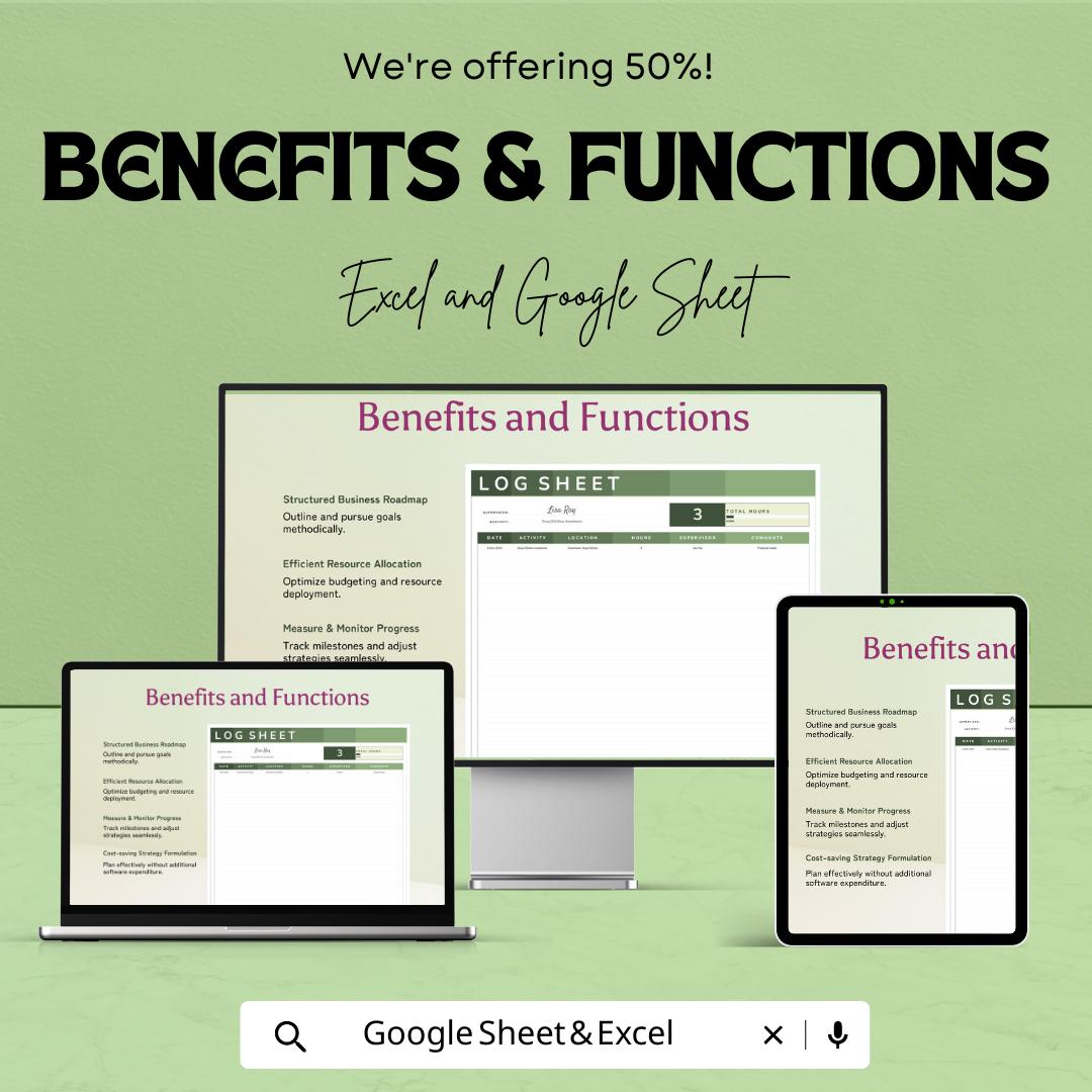 Community Service Log Sheet Template, Volunteer Hours Tracker, Service Hours Form, Editable Excel Google Sheets, Printable Community Log