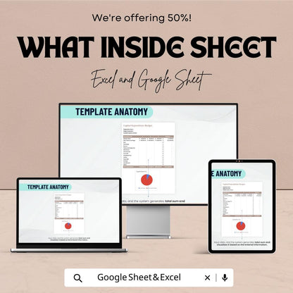 Capital Expenditure Budget Template, CapEx Budget Spreadsheet, Investment Planning Tracker, Business Budget Excel