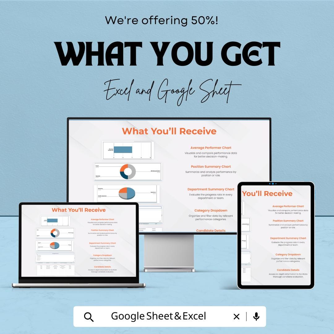 Candidate Strengths and Weaknesses Analysis HR Template | Excel & Google Sheets Hiring Dashboard | Interview Evaluation Tool