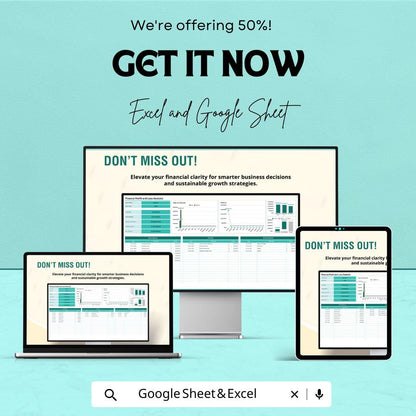 Profit and Loss Budget Sheet – Excel & Google Sheets | Automated Business Tracker | Digital Download