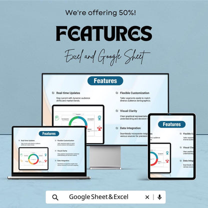 Audience Segmentation Chart Template | Marketing Audience Analysis Tool | Advertising Strategy Planner |  Marketing Template