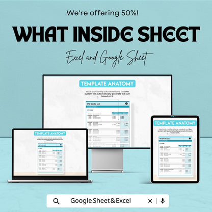 LLC Ledger Template Excel Google Sheets | Business Accounting Spreadsheet | General Ledger Template | Small Business Bookkeeping |