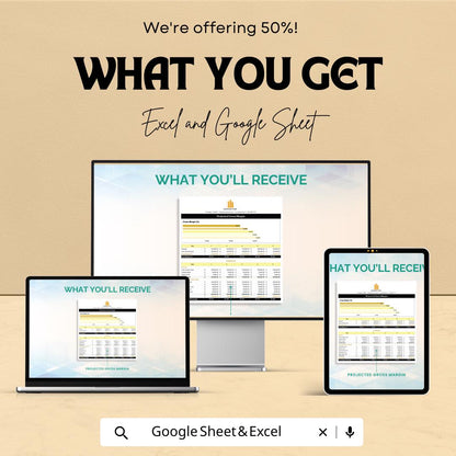 Projected Gross Margin Template | Gross Margin Calculator | Profit Forecasting Tool | Business Financial Planning Template