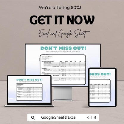 Cash Flow Planning Template, Cashflow Budget Planner Spreadsheet, Business Financial Planning Template, Small Business Cash Flow Tracker