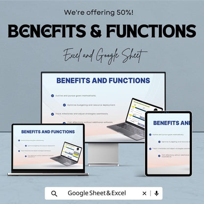 Social Media Marketing ROI Calculator Template | Excel & Google Sheets | Digital Marketing ROI Tracker | Ad Performance Calculator |