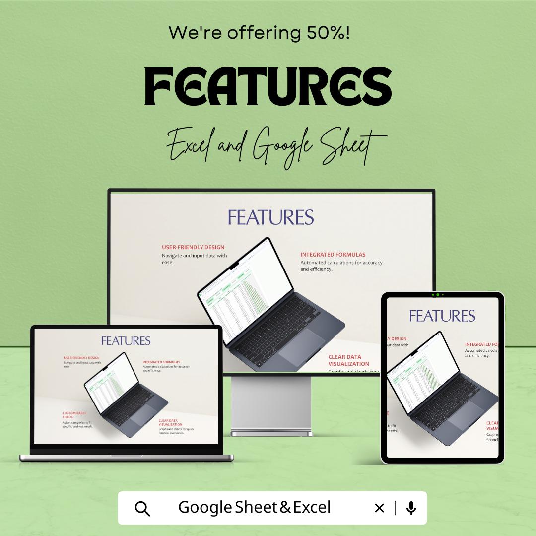 Daily Income and Expense Tracker | Google Sheets & Excel Budget Template | Small Business Finance Spreadsheet | Editable Money Tracker