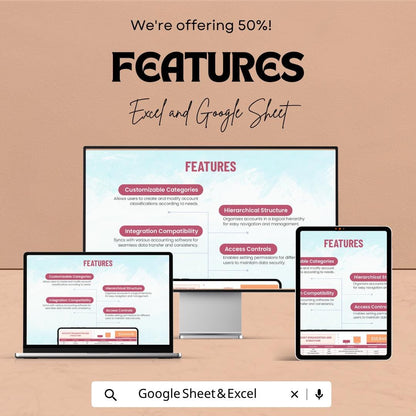 Account Organization Template | Chart of Accounts Template | Accounting Structure Spreadsheet | Financial Organization Planner