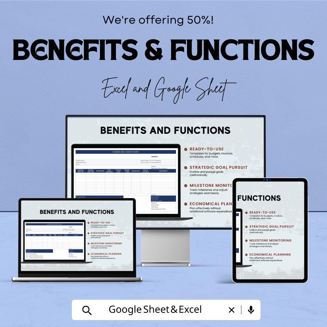 Sample Goods Delivery Note Sheet - Excel & Google Sheets Template for Easy Delivery Tracking