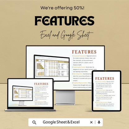 Quarterly Financial Review Template | Business Performance Dashboard | KPI Tracking | Financial Statement Review Template