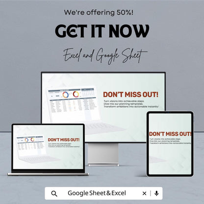 Business Task Tracker Sheet | Excel & Google Sheets Template | Task Management, Goal Setting, Employee Tracking | 50% Off
