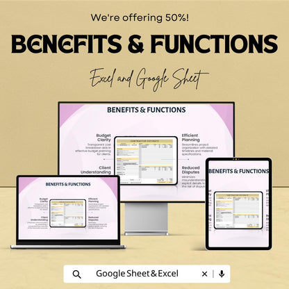 Contractor Estimate Template | Home Renovation Budget Template | Construction Cost Estimate | Project Quote Sheet