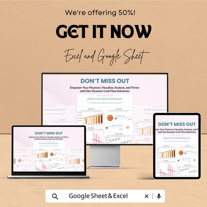 Cashflow Forecast Sheet for Businesses | Dynamic Financial Planning Tool in Excel & Google Sheets | Cash Flow Tracker