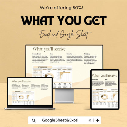 Expense Statement Sheet for Business and Personal Use – Google Sheet and Excel Template for Income & Expense Management – 50% OFF