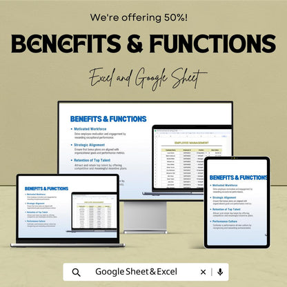 Employee Bonus Incentive Plan Template Excel Google Sheets, HR Bonus Calculator, Employee Performance Bonus Tracker, HR Management Tool