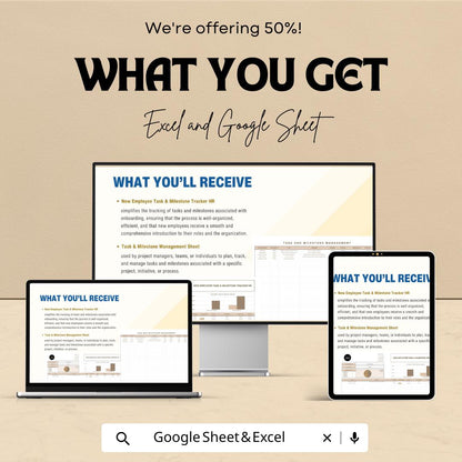 New Employee Task & Milestone Tracker HR Template | Employee Onboarding Checklist | Excel and Google Sheets HR Task Manager