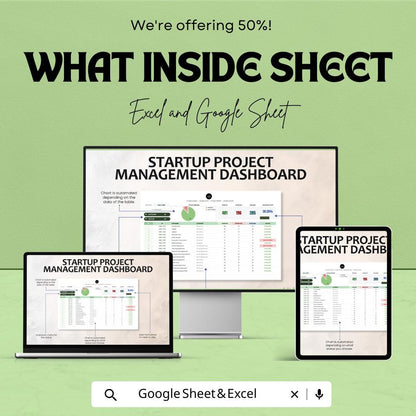 Startup Inventory Management System Template | Inventory Dashboard and Stock Tracker | Excel & Google Sheets