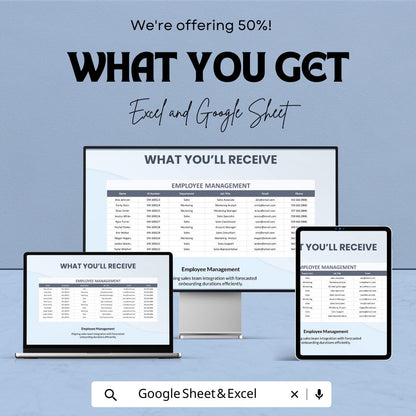 Sales Onboarding Duration Forecast Template | Excel & Google Sheets | Employee Onboarding Timeline Tracker | Sales Training Forecast Tool