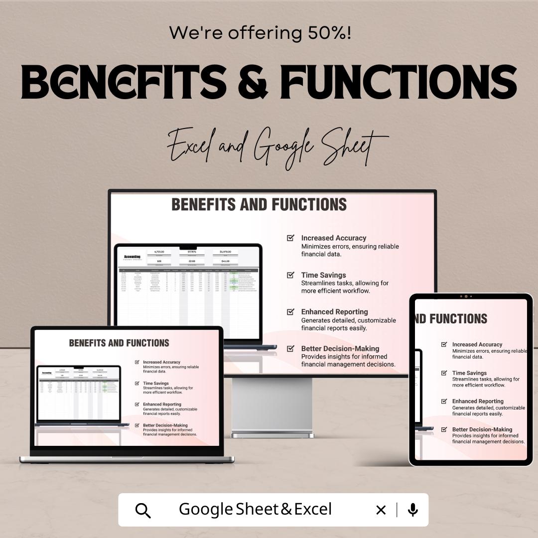 Accounting Procedure Efficiency Template | Excel & Google Sheets | Accounting Process Tracker | Financial Efficiency Spreadsheet