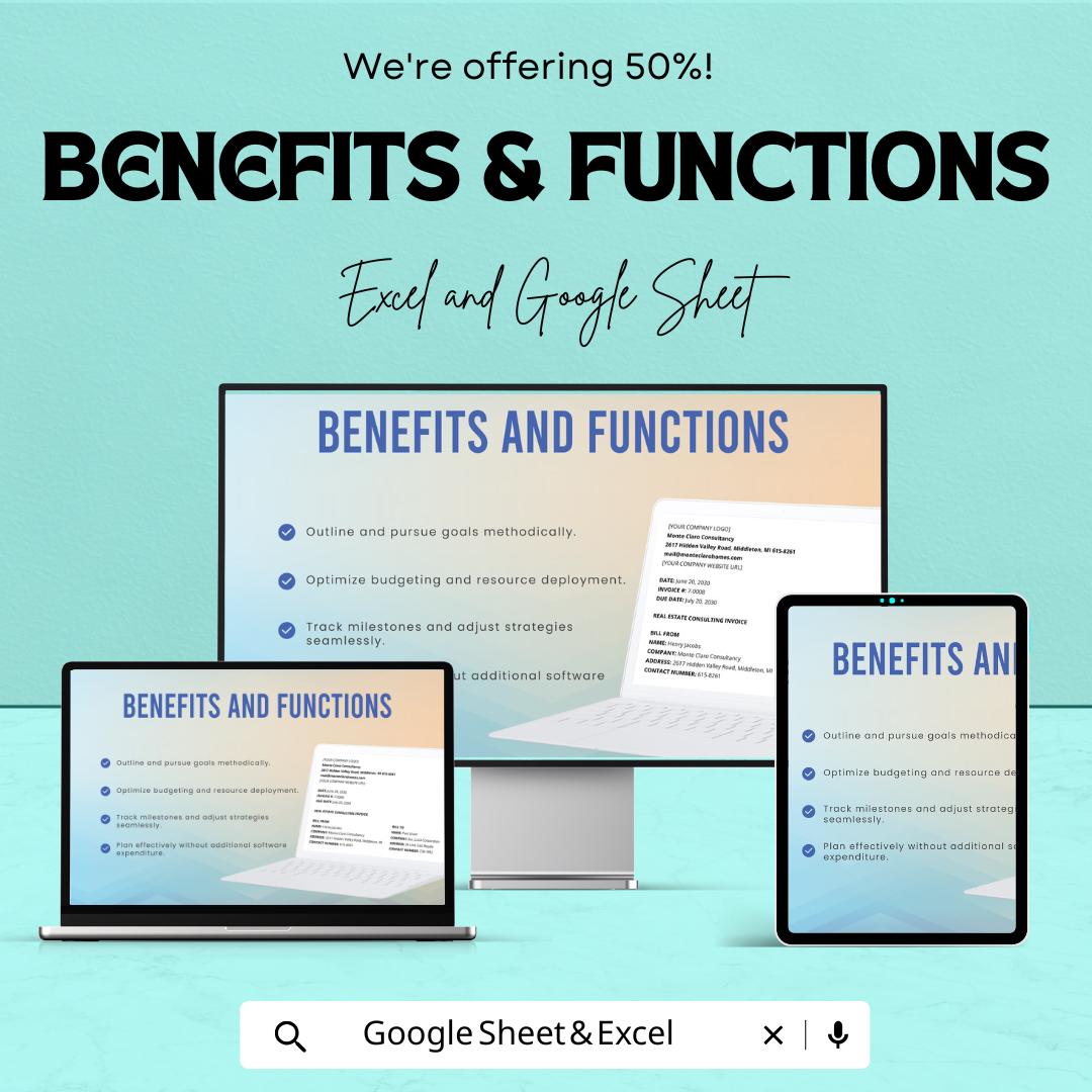 Real Estate Consulting Invoice Template | Realtor Invoice | Property Consulting Billing Form | Editable Business Invoice