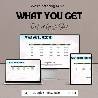 To Do List Notebook Sheet for Excel and Google Sheets – Task Manager, Checklist Tracker, Productivity Planner