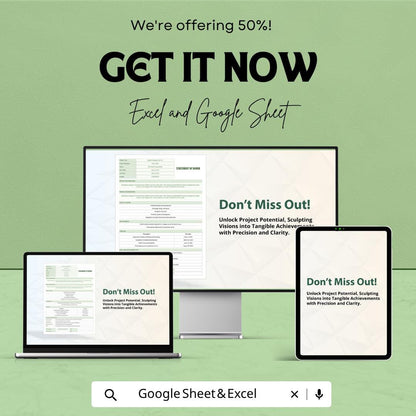 Statement of Work Template | SOW Template Spreadsheet | Project Scope Template | Project Planning Sheet