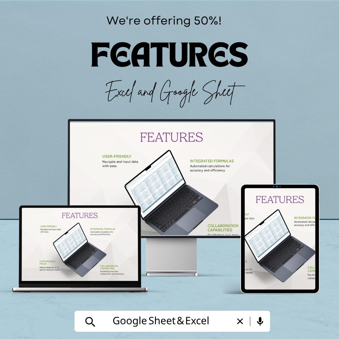Vendor Contact List Template | Supplier Database Spreadsheet | Vendor Management Tracker | Excel & Google Sheets | Business Contact