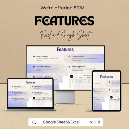 New Employee Queries Log, HR Onboarding Questions Tracker, Employee Support & Solutions Sheet
