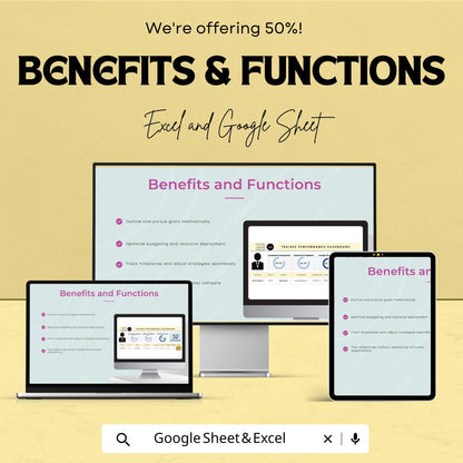 Trainee Performance Dashboard HR Sheet | Google Sheets & Excel | Employee Evaluation Template | HR KPI Tracker Spreadsheet