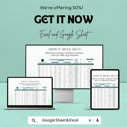 ADA Accommodation Tracker, Employee Accommodation Request Log, HR Compliance Template, Employment Law Tracker