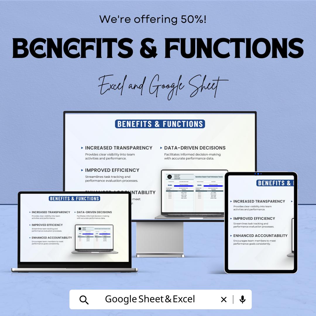 Operations Support Team Performance Tracker Template | Team Performance Evaluation Tracker | Productivity Report
