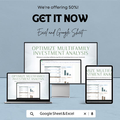 Proforma Cash Flow Template | Cash Flow Forecast | Financial Model | Apartment Proforma | Investment Analysis | Cash Inflow Outflow Tracker