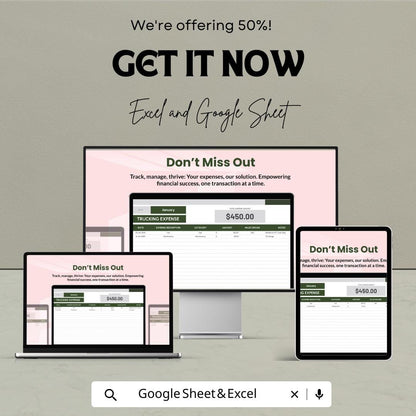 Trucking Expense Template | Truck Driver Expense Tracker | Excel & Google Sheets | Owner Operator Accounting | Fleet Expense Log