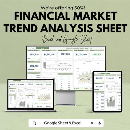 Financial Market Trend Analysis Sheet | Excel & Google Sheets | Market Data Tracker | Investment Strategy Tool | Financial Analysis Template