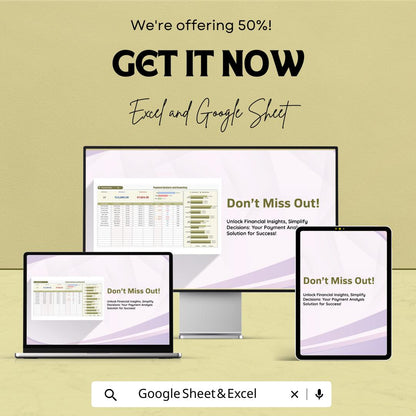 Payment Analysis and Reporting Template,  Vendor Payment Tracker, Financial Dashboard, Invoice Tracking, Business Finance Tool