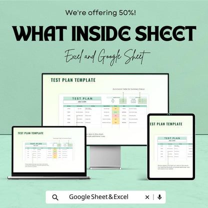 Test Plan Template | QA Test Case Tracker | Project Testing Planner | Quality Assurance Template