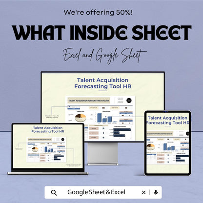 Talent Acquisition Forecasting Tool HR Template | Hiring & Workforce Planning Dashboard | Excel And Google Sheets Recruitment Tracker