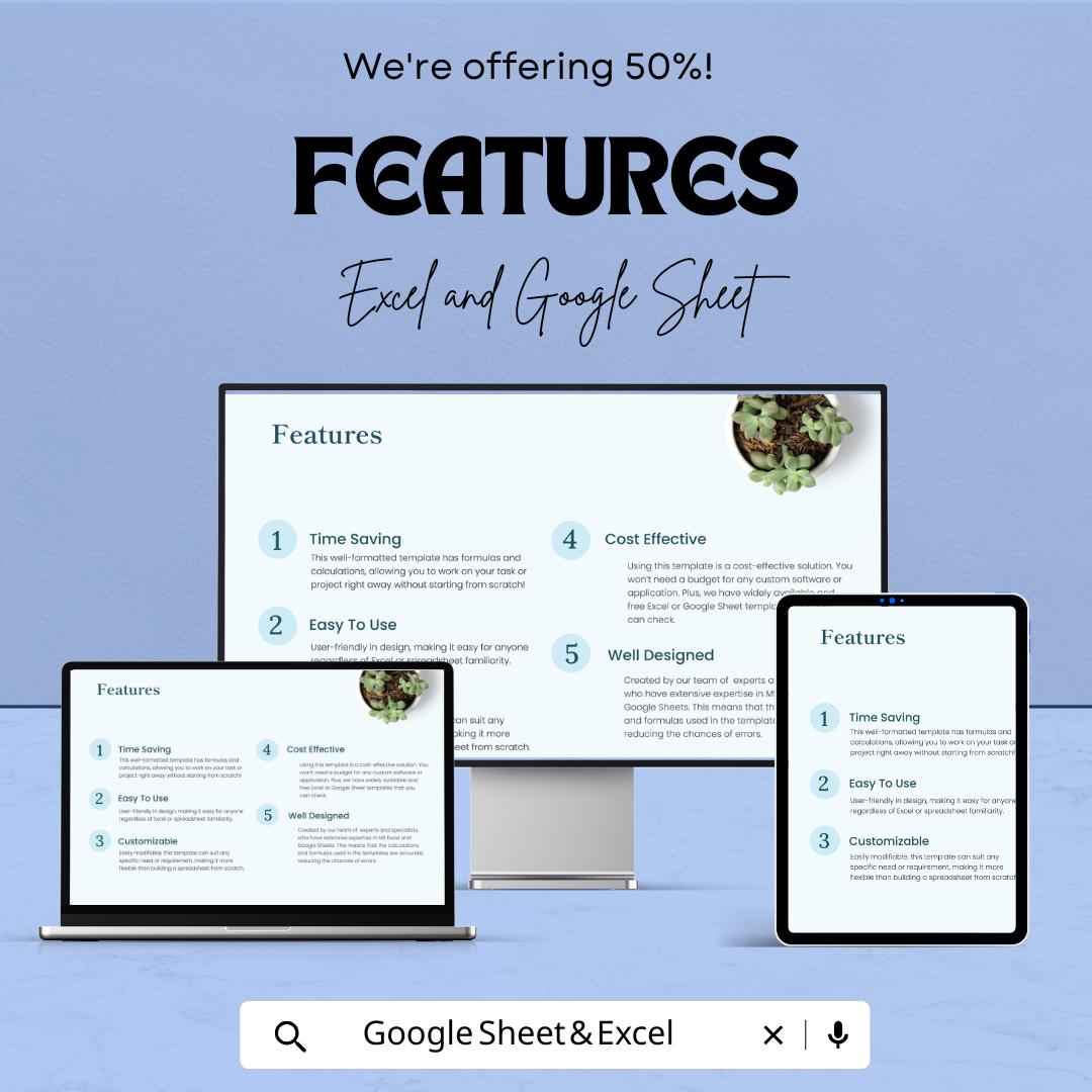 Credit Account Register Template | Excel & Google Sheets Customer Credit Tracker | Transaction Log Spreadsheet | Account Balance Register