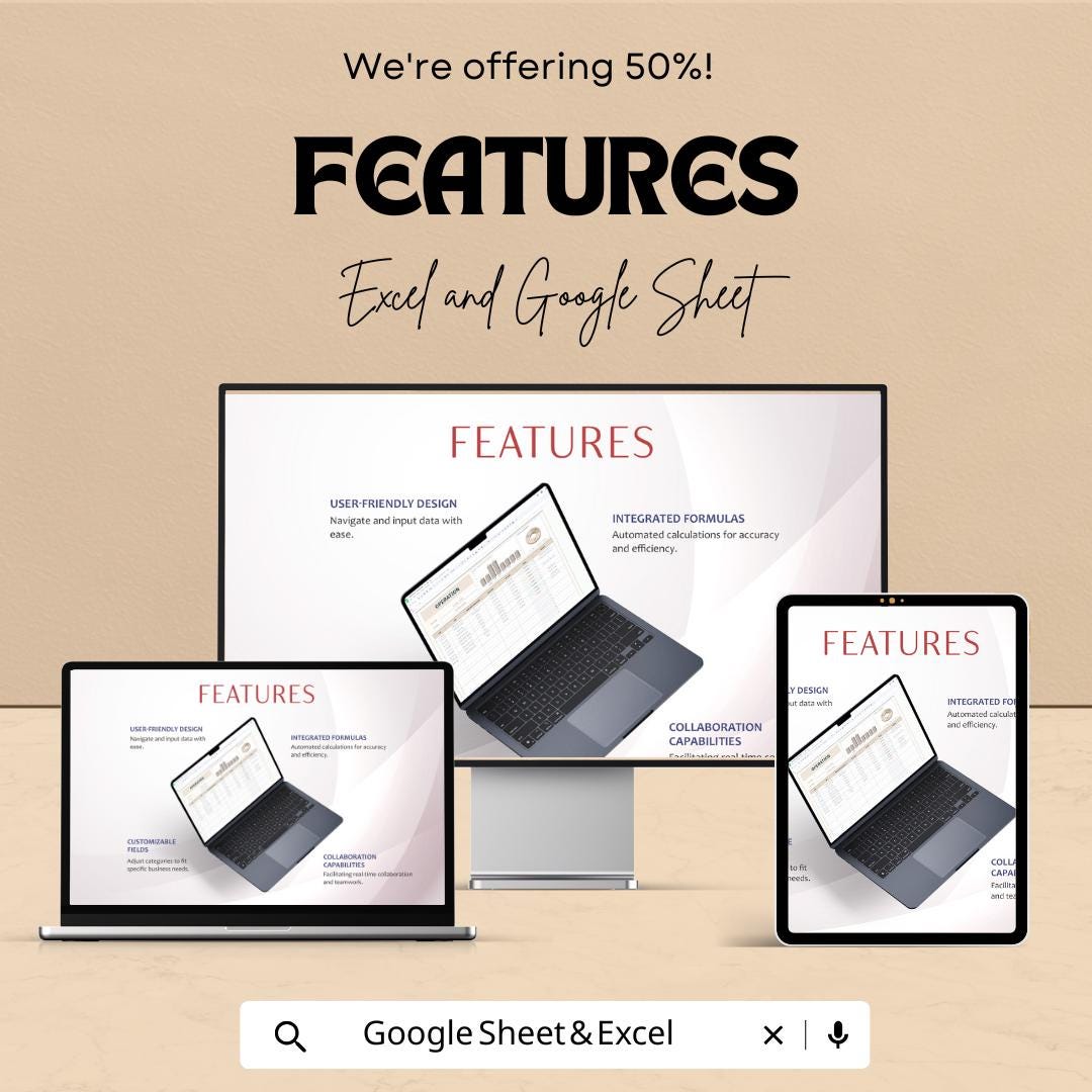 Operation Sheet - Streamline Your Business Operations with Excel & Google Sheet Template for Project Management