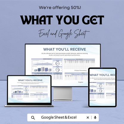 Inventory Forecasting Sheet - Excel & Google Sheet Template for Stock Management, Sales Prediction, Inventory Control