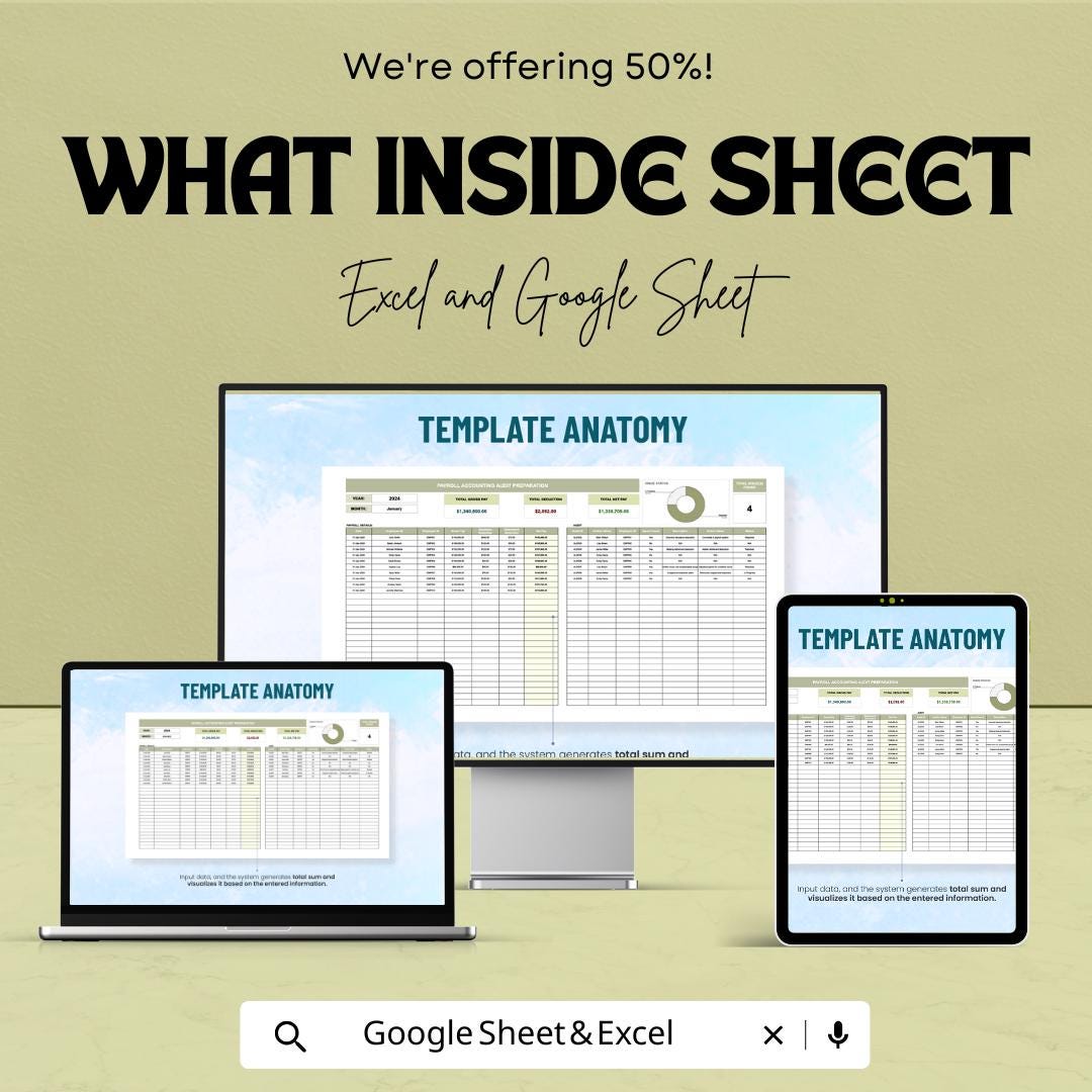 Payroll Accounting Audit Preparation Template | Payroll Audit Spreadsheet | Compliance Documentation Tool
