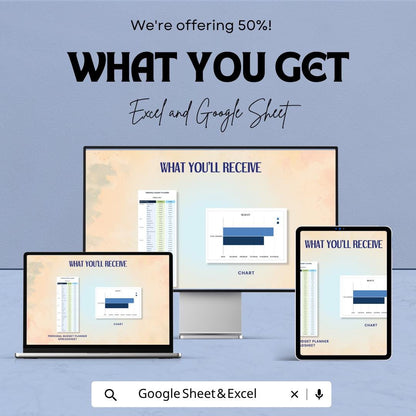 Personal Budget Planner Spreadsheet Template for Excel & Google Sheets | Monthly Budget Tracker | Expense Planner | Financial Budget Sheet |