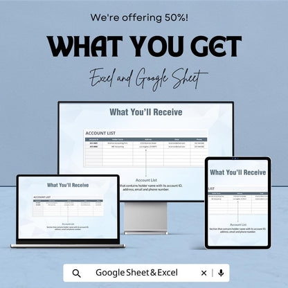 Financial Investment Growth Projection Template | Investment Planner, Compound Growth Calculator, ROI Projection, Finance Tracker