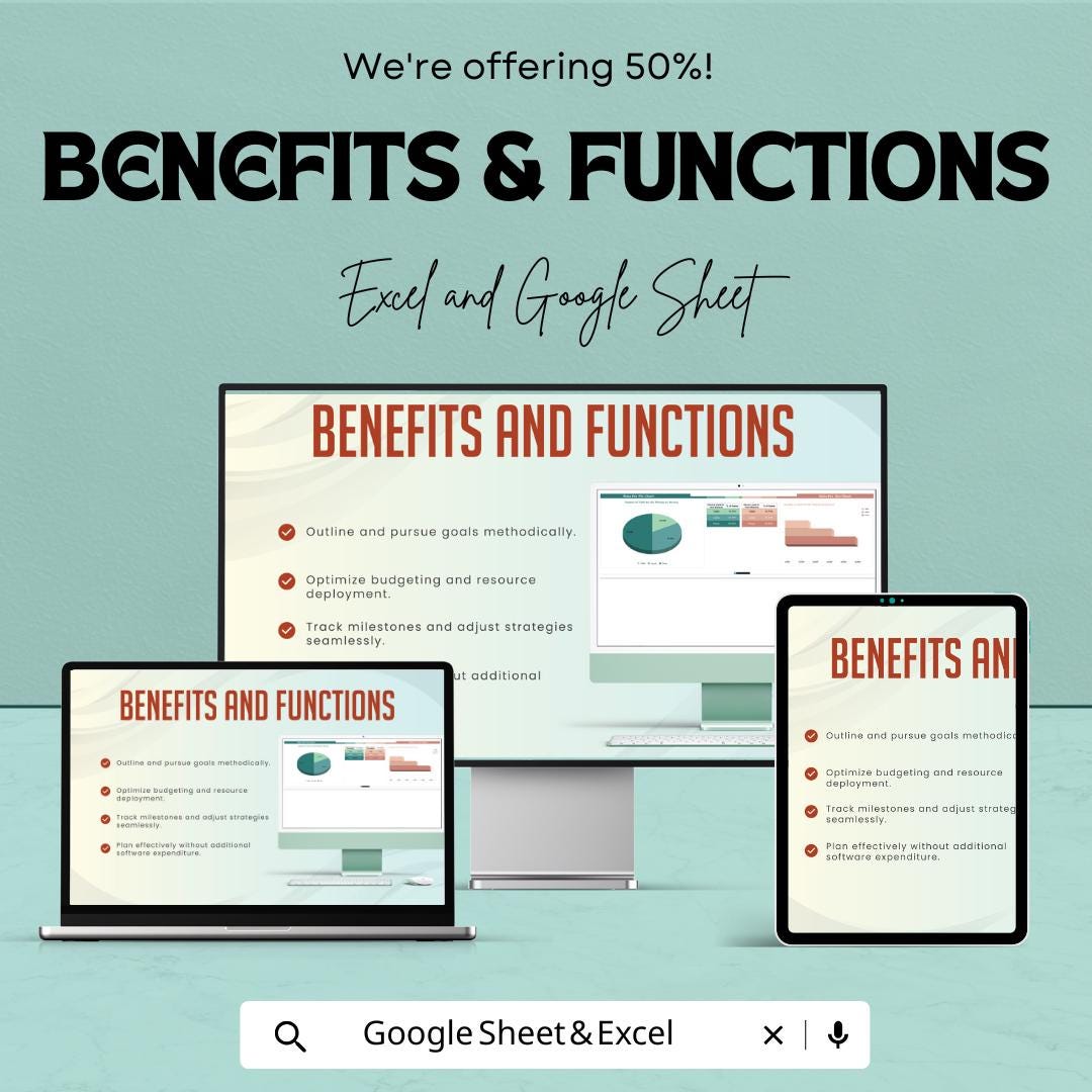 Pie and Bar Chart Sheet – Excel & Google Sheets Template | Customizable Data Visualization | 50% Off