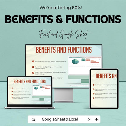 Pie and Bar Chart Sheet – Excel & Google Sheets Template | Customizable Data Visualization | 50% Off