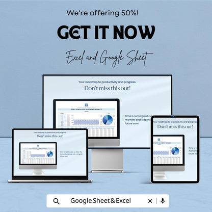 Education Annual School Budget Template | School Budget Spreadsheet | Education Finance Planner | Academic Budget Tracker