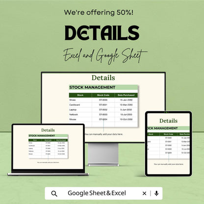Stock Portfolio Template | Excel & Google Sheets | Investment Tracker | Stock Trading Spreadsheet | Portfolio Performance Tracker