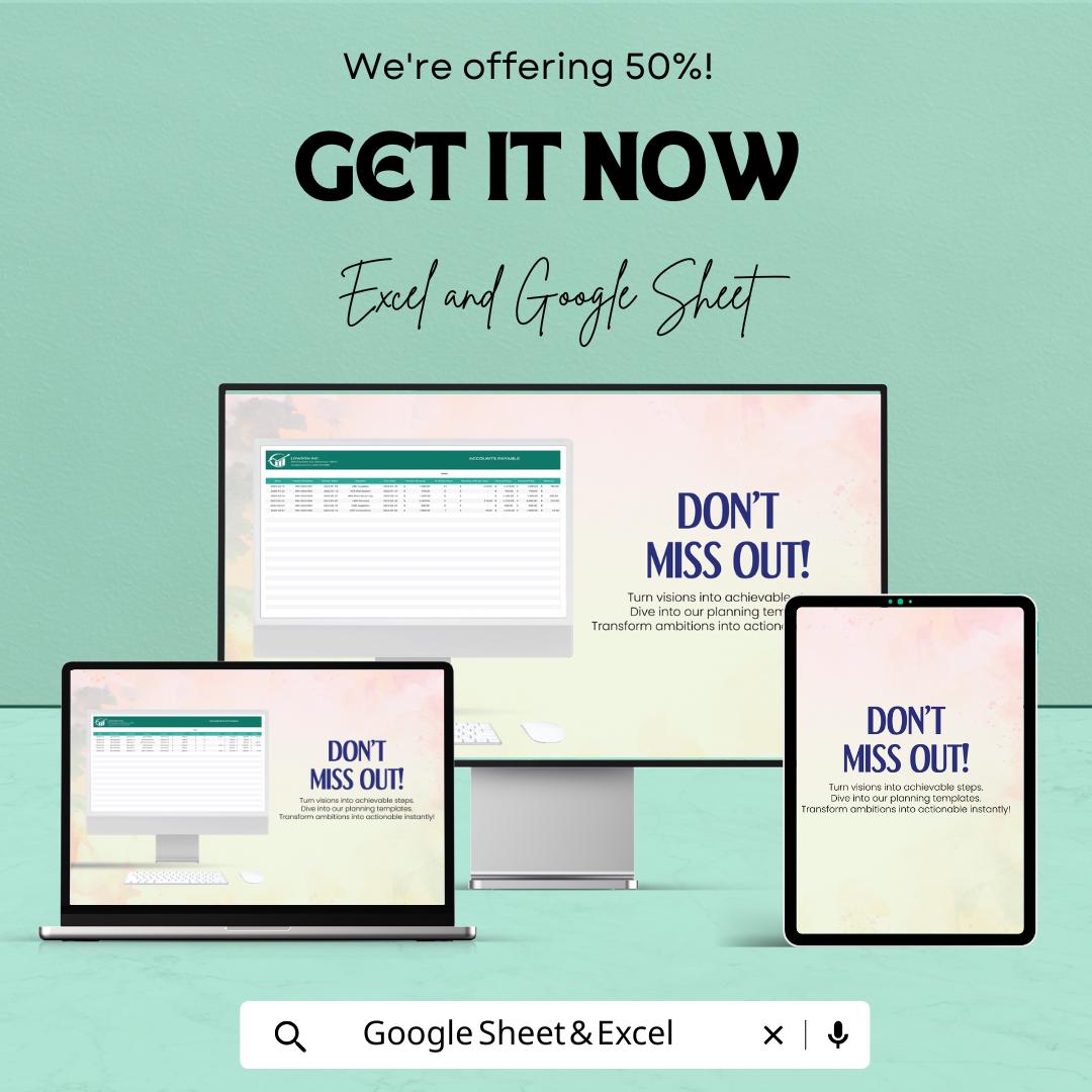 Accounts Payable Template | Excel & Google Sheets | Supplier Management Tracker | Bill Tracking Spreadsheet | Business Finance Organizer